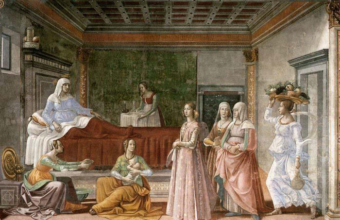 Domenico Ghirlandaio Birth of St John the Baptist oil painting image